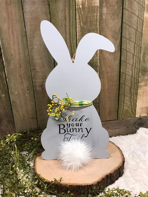 wooden easter bunny decorations